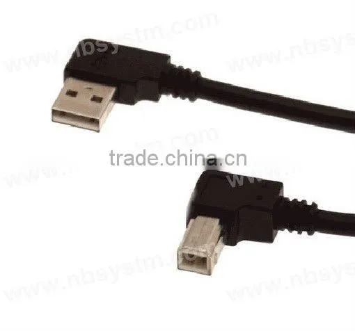 angled 90 degree USB Printer Cable A male to B male