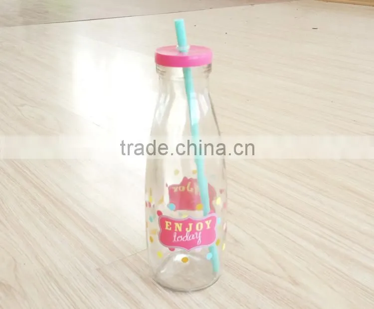 100ml/200ml/250ml/500ml/1000ml bulk glass milk bottles with plastic white lid