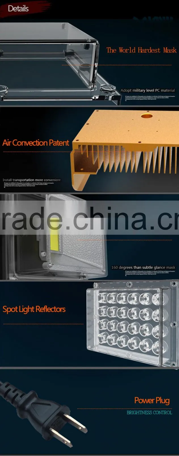 Outdoor Portable 30W 40W 50W Emergency IP65 Outdoor Waterproof LED Flood Light Work Lamp Lighting