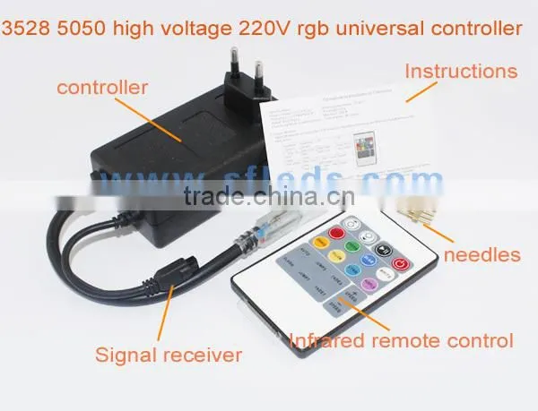 220V controller rgb strip for 220V / 110V LED 5050 RGB strip light