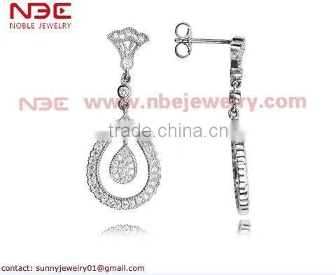 sterling silver earrings with AAA CZ stone
