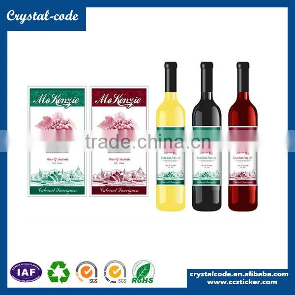 Alibaba whlesale private label wine bottle metal custom shape wine neck adhesive wine sticker