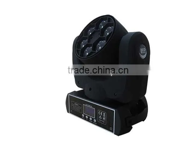 New design led bee eye led dj stage moving head light/6pcs 15w RGBW 4 in 1 mini moving head