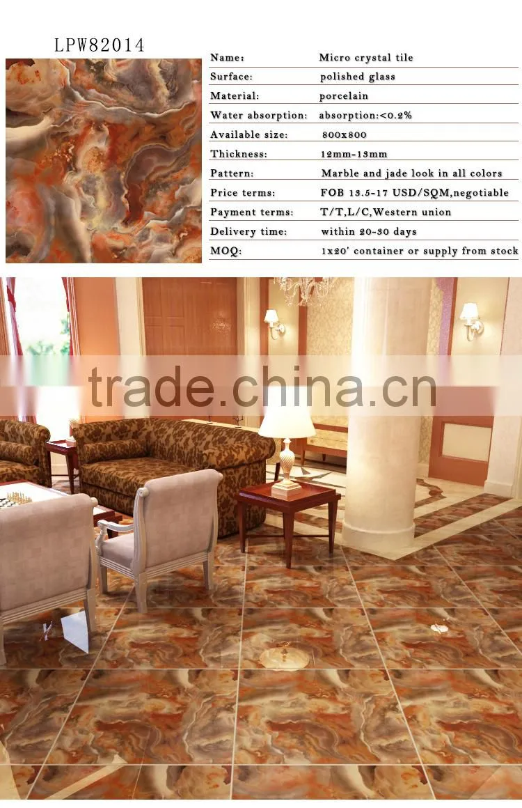 80x80 micro crystal onyx polished porcelain tiles