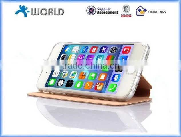 PU leather stand fashion case for iPhone 6S
