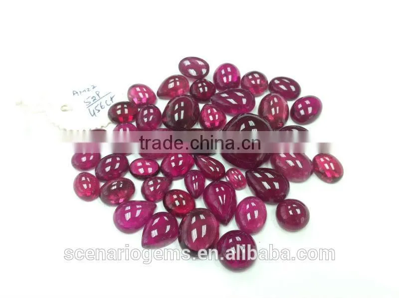 #AMZZ Natural Multi-Shape Cabs Loose Gemstone Rubellite Cabochon