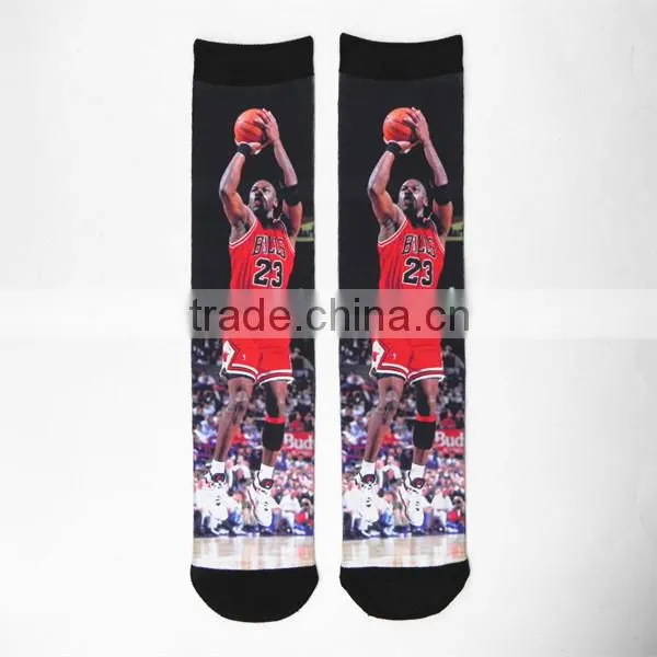 2015 Custom Made Newest Sublimation Printing Non-trace printing socks