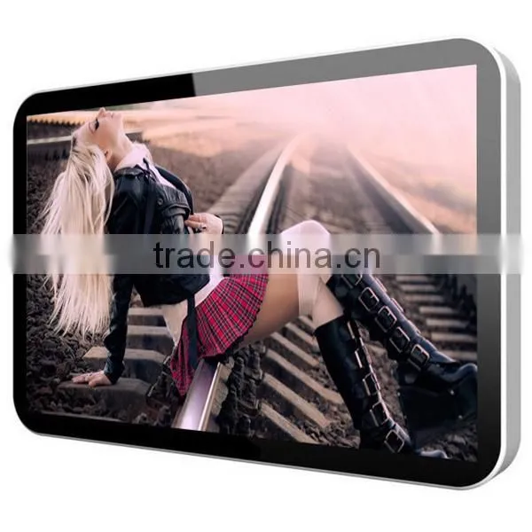 Aluminum bezel 65inch digital signage player with software