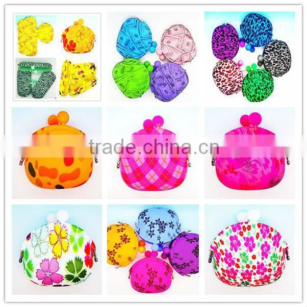Candy colors silicone waterproof bag/silicone purse and bag/silicone make up bag