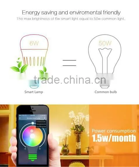 Vstarcam Wifi Remote Control 6W 20 million colors IOS Android APP smart light bulbs