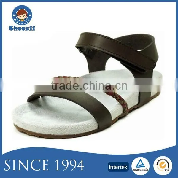 2016 Summer Beautiful Girls Closed Sandals with Gold Genuine Leather