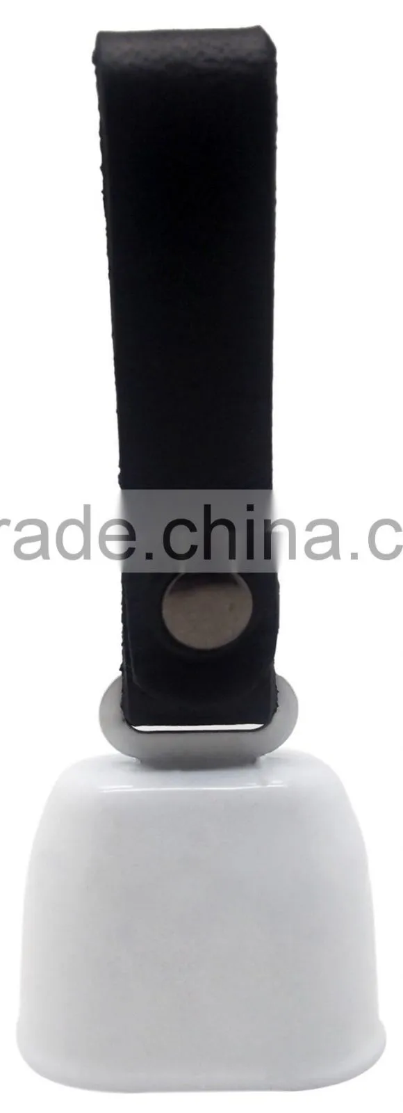 metal bear bell with real leather strap to keep dangerous away (A736)