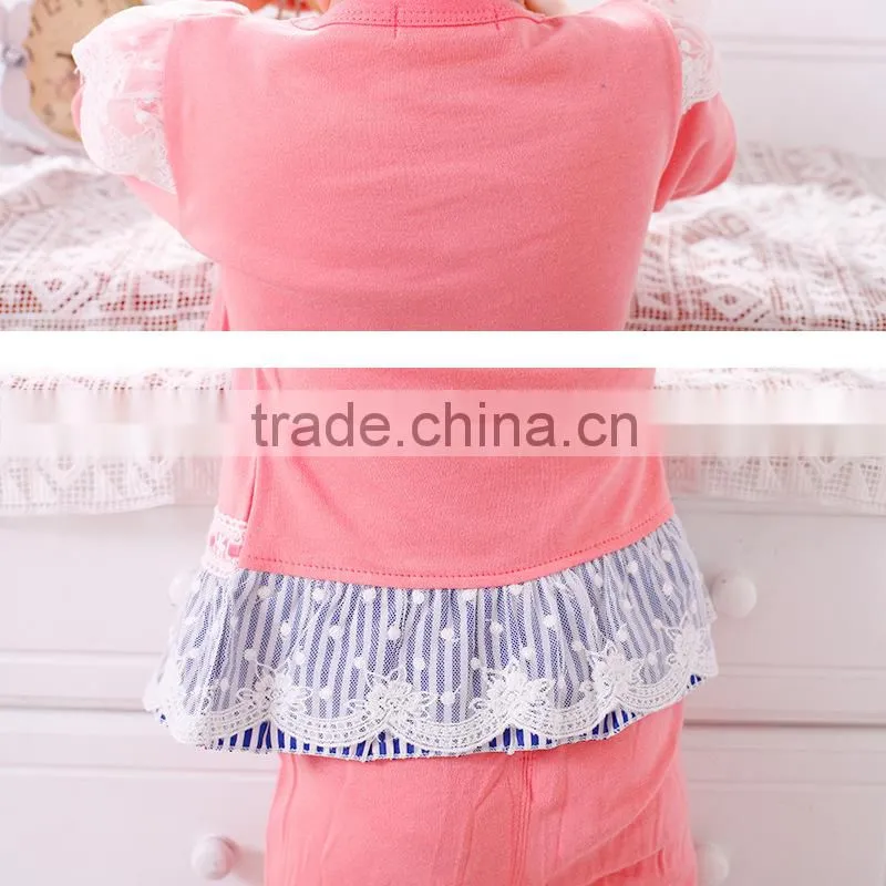 baby girls fall suit long sleeve new design with appliqued
