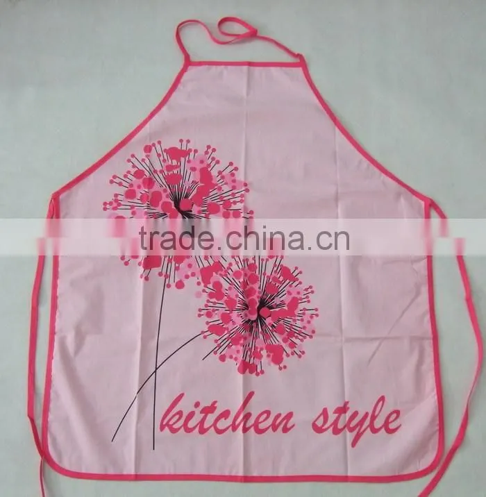 silk screen pigment printing cotton bib apron with letter design