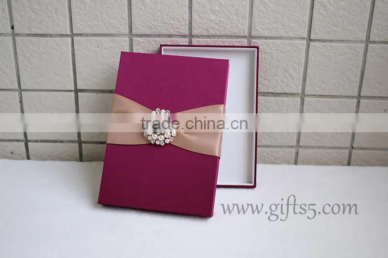 Gorgeous Burgundy wedding invitation boxes