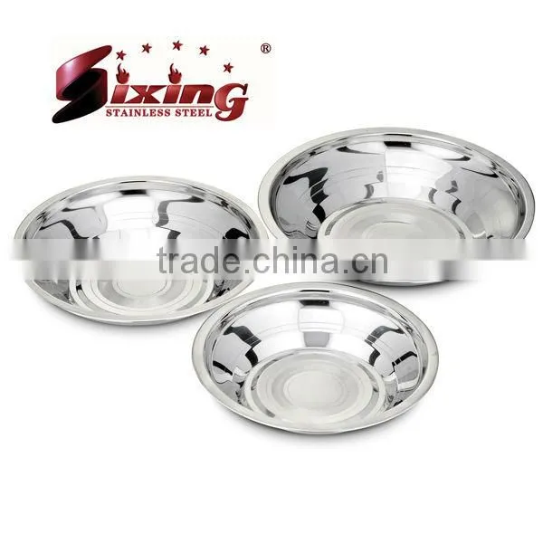 Deep Round Stainless Steel Tray