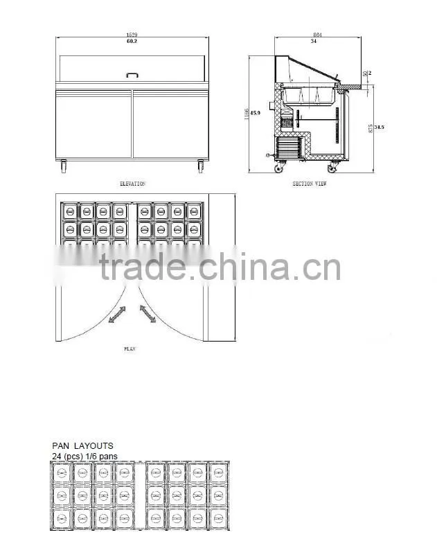 Salad/Sandwich Prep Tables, undercounter refrigerators_SCLM2-60