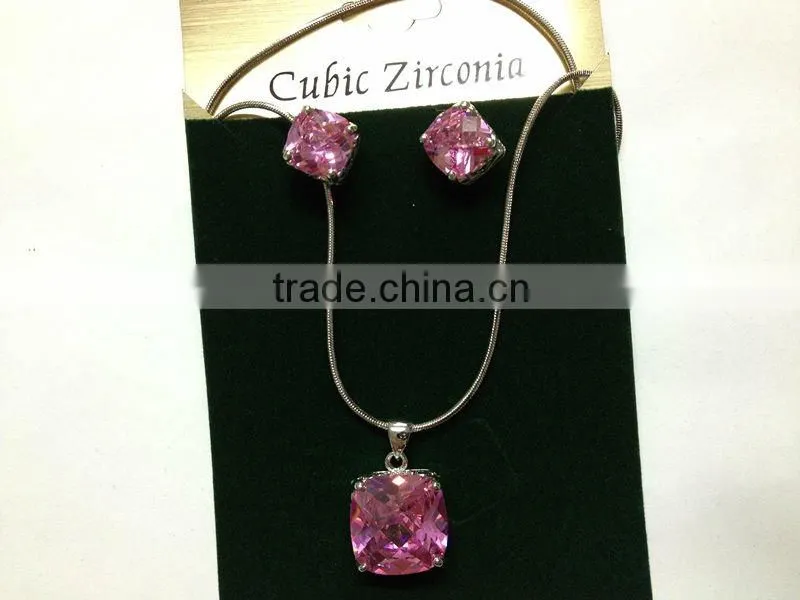 3A CZ stone necklace handmade fashion pandent