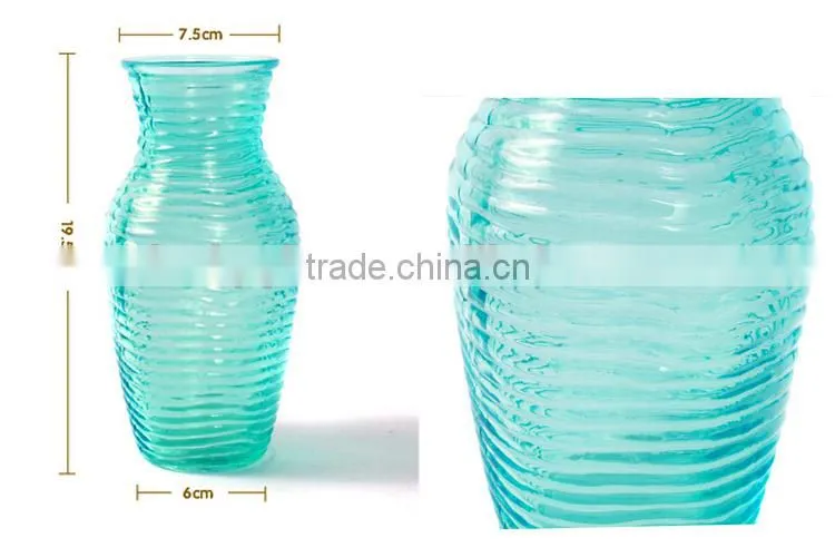 blue glass vases for weddings