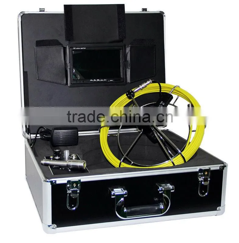 ABS Case Pipe Inspection Camera System with meter counter and keyboard710DKC Waterproof / Weatherproof