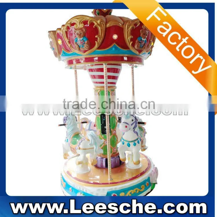 LSJQ-084 Attractive kids carousel for sale used amusement games mini fairground ride small carousel for sale