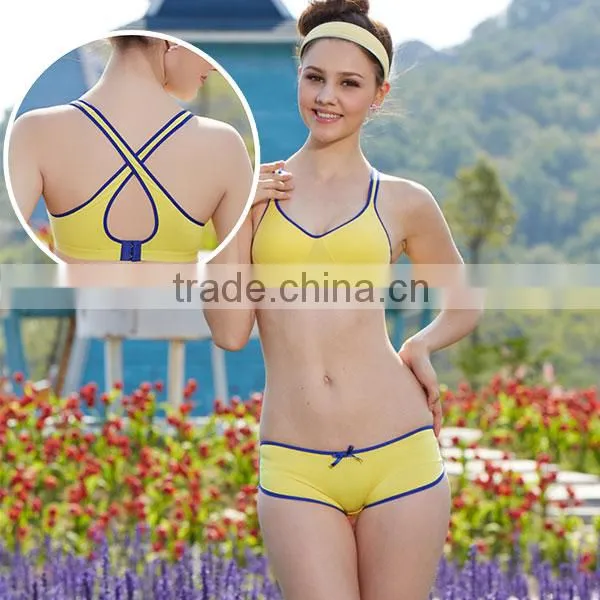 Hot Sale Seamless Wireless Bra, Young Ladies Underwear, Sexy Sport Bra Set For Students