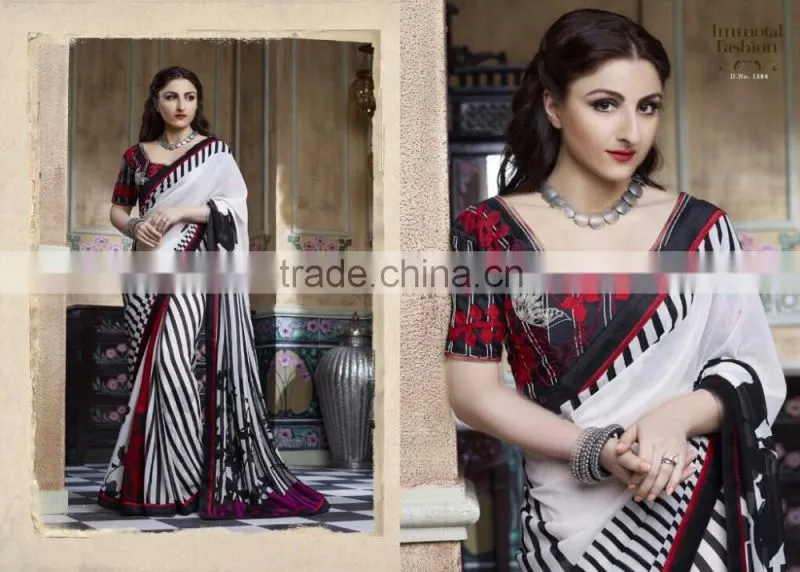Designer Shiffon Lehenga Style Sarees