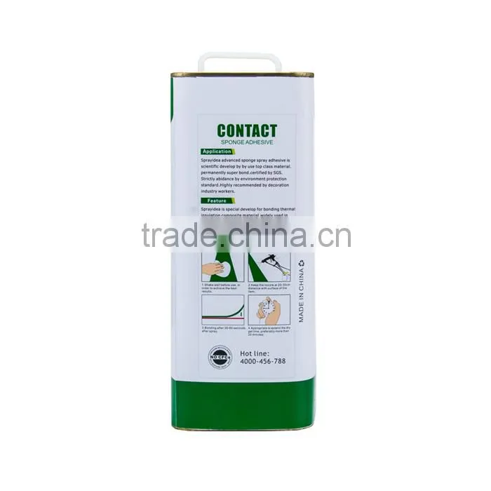 Carpet Contact Spray Sponge Adhesive For Fabric To Leather