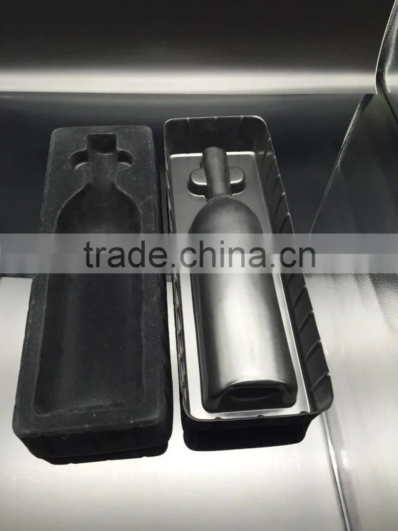 ps blister flocking tray box for wine