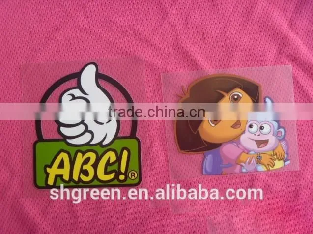 Garment collar PVC film heat press seal label