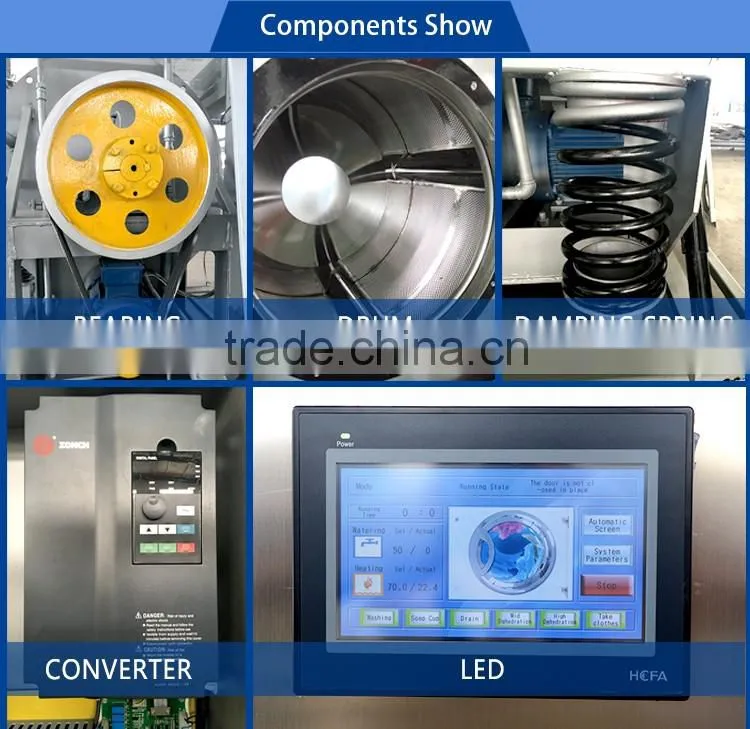 automatic hotel hospital commercial industrial washer extractor