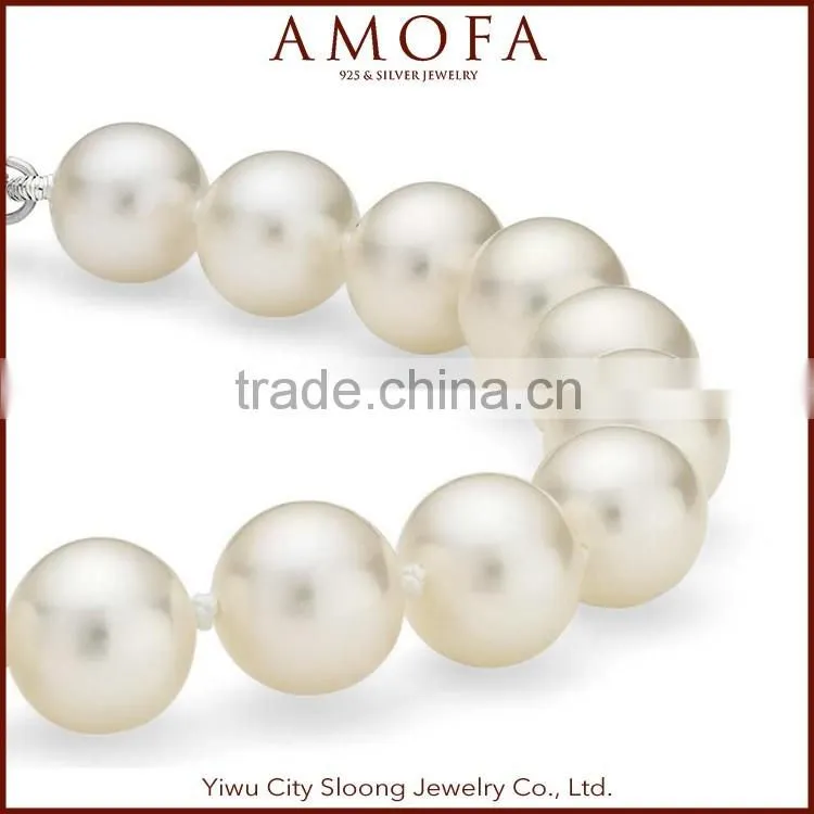 Party Fashion Pure Silver hot sale pearl charms bracelet