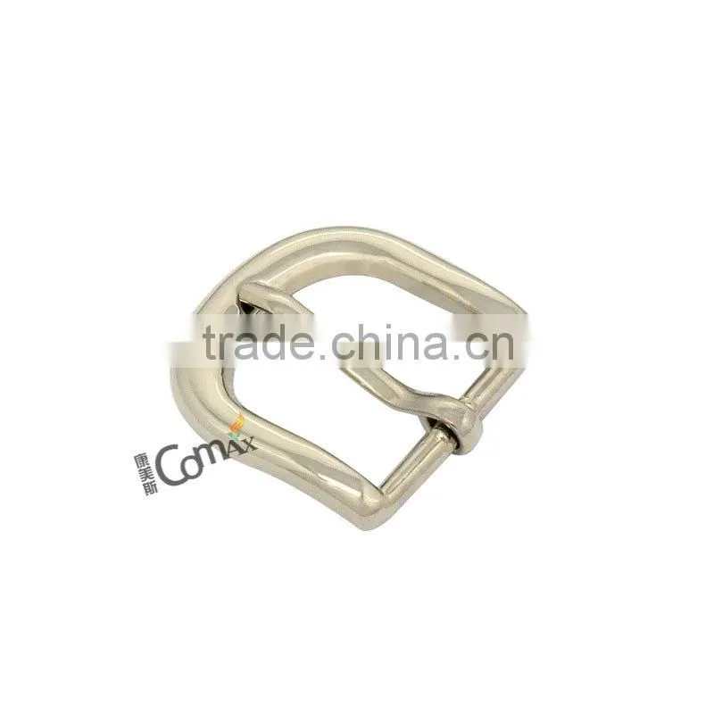 Zinc Alloy Shiny Silver Metal Pin Belt Buckle