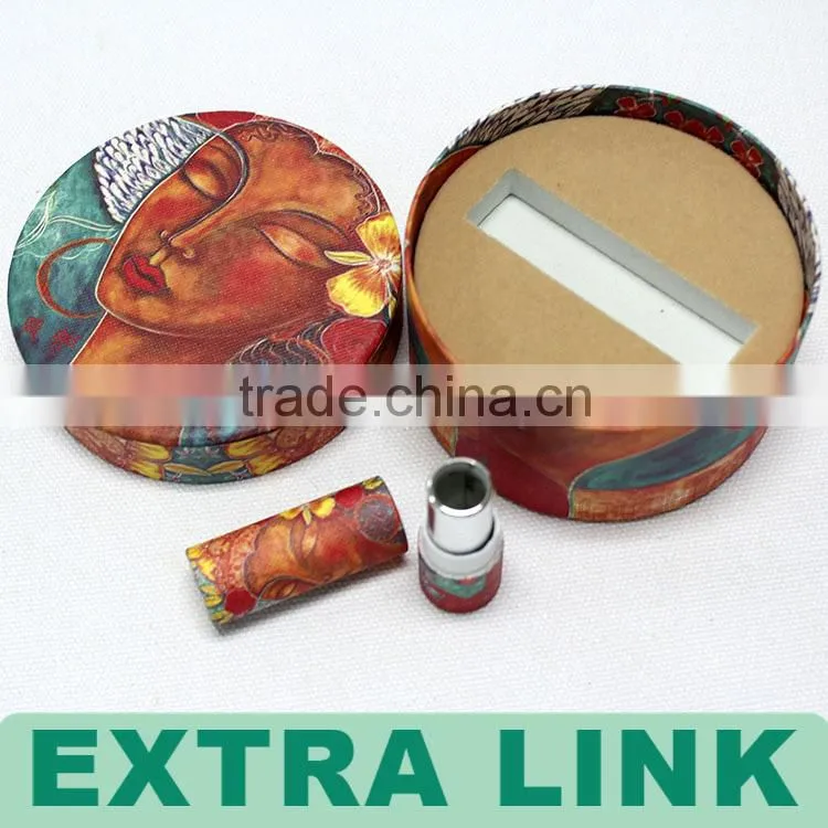 Fashion Slim long purple fancy paper made luxury lip balm packaging tube set