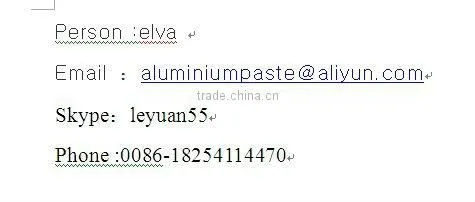Non-LeafingAluminum Paste for plastic