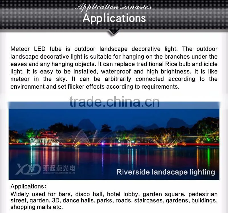 full color christmas tree decorations Tube LED