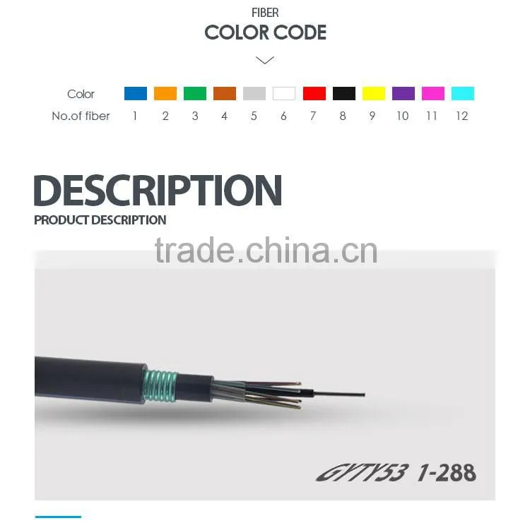 12 core cable GYTY53 for telecommunications