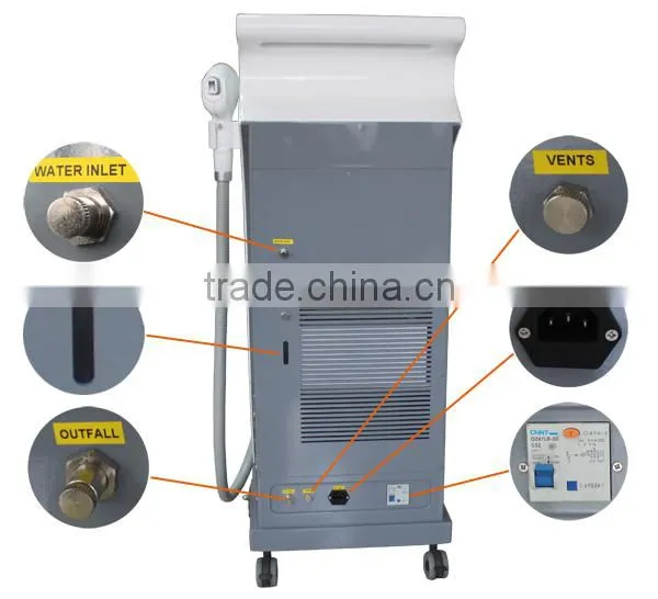 2000W 2000W 808nm diode laser with 5 cool systems