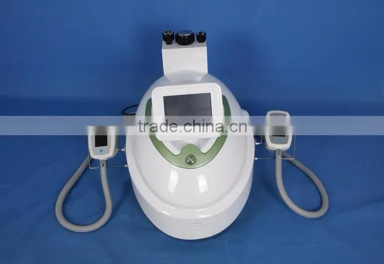 Dual cryotheapy freezing slimming machine cavitaion rf body shaping salon device