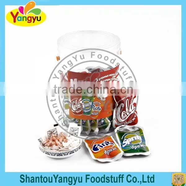 Halal bubble candy fenda sprite colaa flavor bubble tablet candy