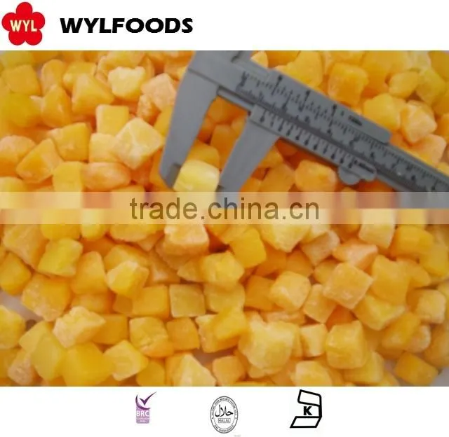 IQF best price frozen yellow peach slice/dice