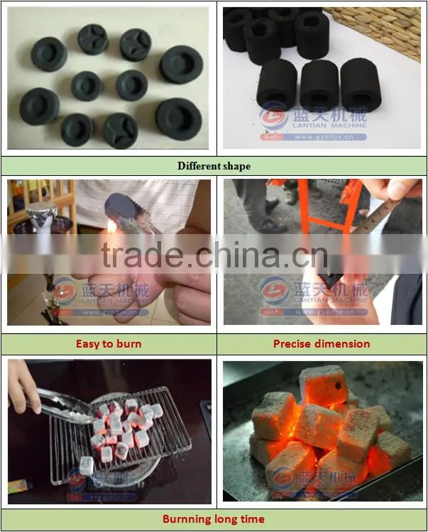 Hydraulic briquetting oak wood charcoal powder briquette making machine