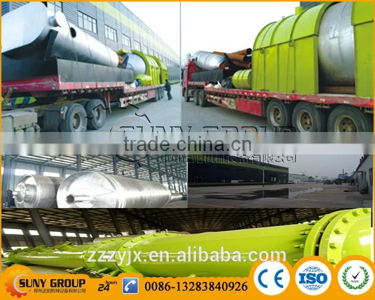 Waste tyre to oil machine