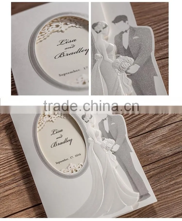 Bride and groom design wedding card