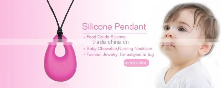 Promotion buy 2 get 1 free bpa free silicone teething pendat