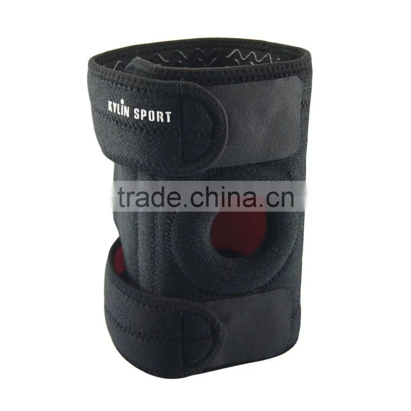 Best selling Elastic Wraparound Black Sports Neoprene Leg Knee Protector Guard Pad Brace
