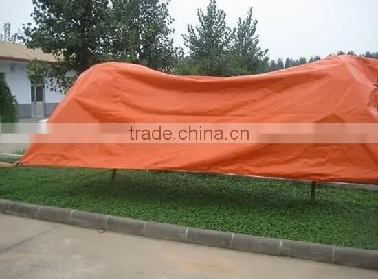 Orange color poly water resistance material tarps,waterproof tarpaulin backpack