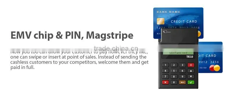 EMV PCI bluetooth mpos with pinpad