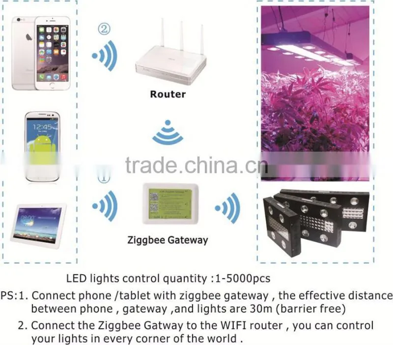WIFI control COB 5W chips led grow light for greenhouse
