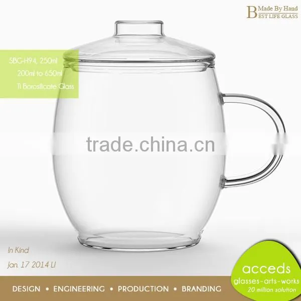 Ti-Borosilicate Promotion Pedestal Glass Candy Jar